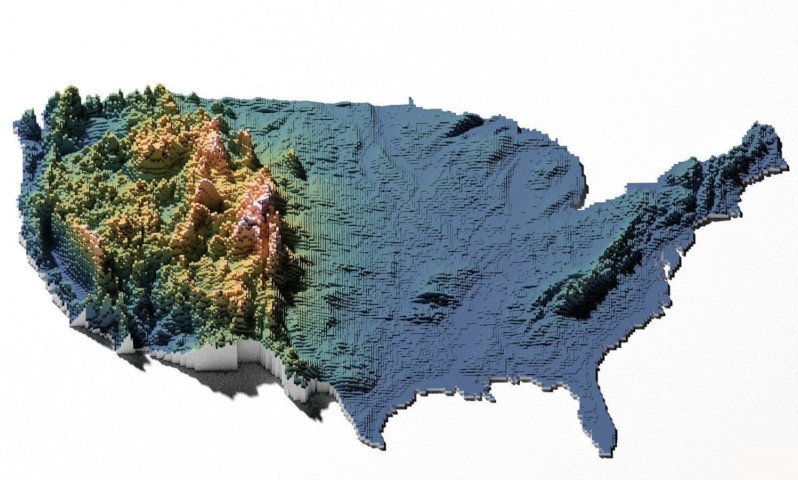 United States map graphic