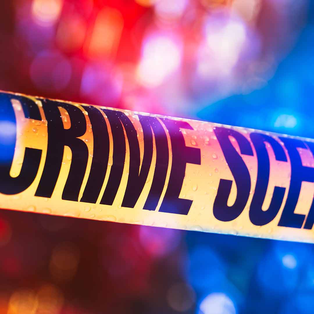 Crime scene tape close-up